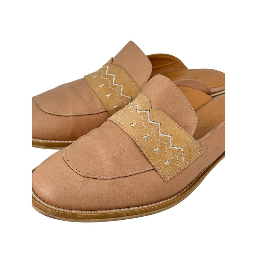 Sundance Mules Loafer Women's 38 8 Slip On Embroidered Leather Boho Relaxed Easy - Picture 6 of 11
